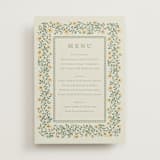 "Framed Floral" - Menus in Mustard by Baumbirdy - Front