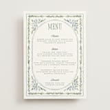 "Vintage Sketched" - Menus in Wisteria by Jenna Holcomb - Front