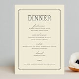 "Stache + Kiss" - Menus in Creme by Penelope Poppy - Front