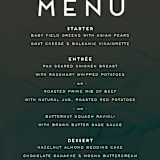 "Ombio" - Menus in Aqua by GeekInk Design - Detail