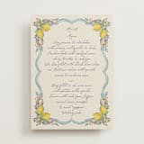 "Amalfi Coast Wedding" - Menus in Aqua by Chris Griffith - Front