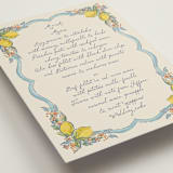 "Amalfi Coast Wedding" - Menus in Aqua by Chris Griffith - Detail