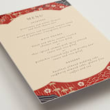 "Japanese Textile" - Menus in Rose by Jennifer Holbrook - Detail