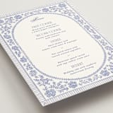 "Embroidered" - Menus in Cerulean by Jenna Holcomb - Detail