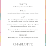 "To the max" - Menus in Garden by Inkblot Design - Detail