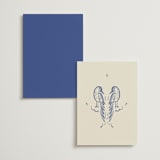 "Santa Catalina" - Menus in Marseille Blue by Ani Somi - Back of Card Options