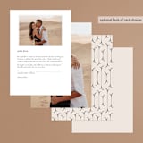 "Convergence" - Menus in Cream by Annie Lowe - Back of Card Options