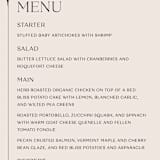 "Convergence" - Menus in Cream by Annie Lowe - Detail