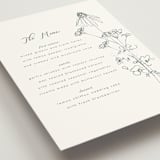 "Sketched Florals" - Menus in Storm by Baumbirdy - Detail