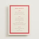 "Montauk" - Menus in Berry by Megan Davis - Front