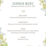 "Fling" - Menus in Leaf by Andrea Mentzer - Detail
