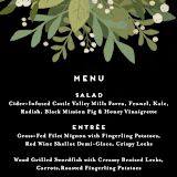 "Laurel of Greens" - Menus in Midnight by Jennifer Wick - Detail