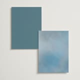 "Porcelain" - Menus in Delft Blue by Ashley DeMeyere - Back of Card Options