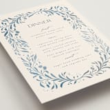 "Porcelain" - Menus in Delft Blue by Ashley DeMeyere - Detail