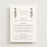 "Hand illustrated Garden Gate" - Menus in Forest by Jackie Crawford - Front