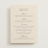 "Tendu" - Menus in Creme by Carly Reed Walker - Front