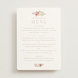 "Roses Crest" - Menus in Pomegranate by Everett Paper Goods - Front