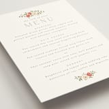 "Roses Crest" - Menus in Pomegranate by Everett Paper Goods - Detail