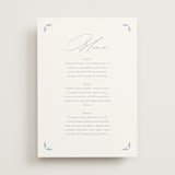 "Ocean Dreams" - Menus in Pale Cerulean by Sabrin Deirani - Front