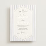 "Delicate Vines" - Menus in Periwinkle by Kristen Smith - Front