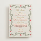 "Chantilly" - Menus in Sunset by Maja Cunningham - Front