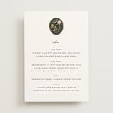 "botanical cameo" - Menus in Swan by Lori Wemple - Front