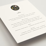 "botanical cameo" - Menus in Swan by Lori Wemple - Detail