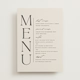 "Modern Monogram" - Menus in Ecru by Erica Krystek - Front