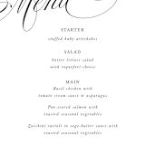 "Best is yet to come" - Menus in Classique by Design Lotus - Detail