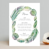 "Tropical Foliage" - Menus in Fern by Hooray Creative - Front