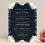 "Peonies & Berries" - Menus in Winter White by Susan Moyal - Front