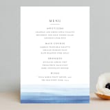 "Watercolour Stripe" - Menus in Azure by Bethan - Front