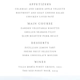 "Watercolour Stripe" - Menus in Azure by Bethan - Detail