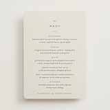 "Softly Swept" - Menus in Ivory by Carolyn Nicks - Front