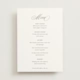 "When I Fall In Love" - Menus in Snow Bright by Design Lotus - Front