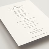 "When I Fall In Love" - Menus in Snow Bright by Design Lotus - Detail