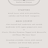 "Capsule" - Menus in Stone by Everett Paper Goods - Detail