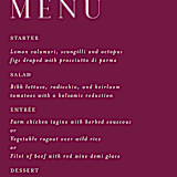 "veranda" - Menus in Merlot by Angela Marzuki - Detail