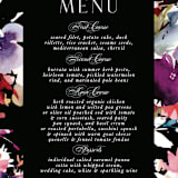 "Beauties" - Menus in Noir by Lori Wemple - Detail