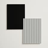 "Formal Minimalist" - Menus in Silk by Kelly Schmidt - Back of Card Options
