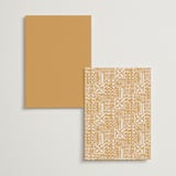 "Tribal Rythm" - Menus in Amber by Selima Akhter - Back of Card Options