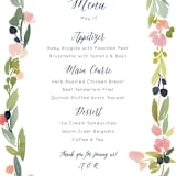 "Watercolor Wreath" - Menus in Grapefruit by Yao Cheng Design - Detail