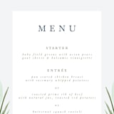 "Botanical Frame" - Menus in Fern by Kate Ahn - Detail