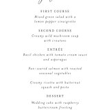 "Nothing Compares To You" - Menus in Cream by Design Lotus - Detail