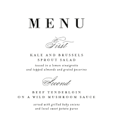 "At Last" - Menus in Onyx by Lauren Chism - Detail