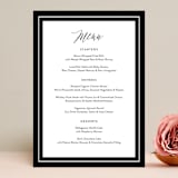 "Ribbon Border" - Menus in Tuxedo by Jill Means - Front