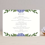 "Hydrangea Frame" - Menus in Periwinkle by Susan Moyal - Front