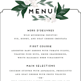 "Botanical Name Plate" - Menus in Sage by Shiny Penny Studio - Detail