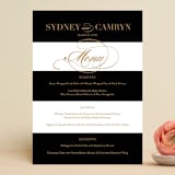 "Fashion District" - Menus in Black Tie by Jill Means - Front