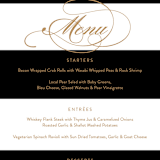 "Fashion District" - Menus in Black Tie by Jill Means - Detail